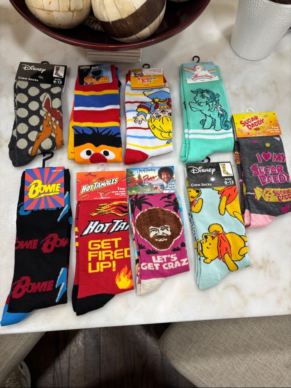 Choice Assorted Fun Graphic Crew Socks - Multicolor - Picture 1 of 1